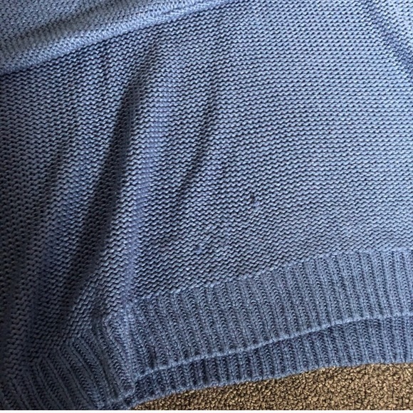 Torrid Blue Knit Layered Crew Neck Sweater - Picture 4 of 7